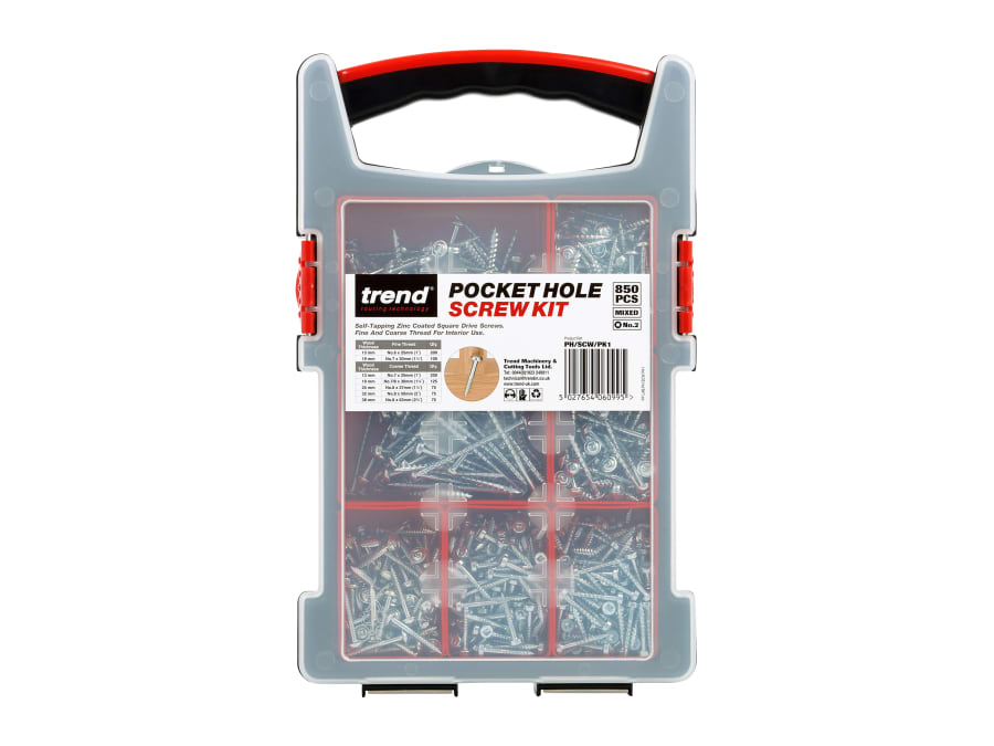 Trend PHSCWPK1 Pocket Hole Screw Selection 850 Piece