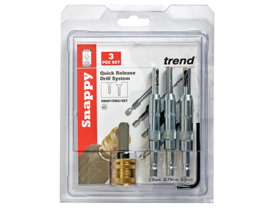 Trend SNAPDBGSET Drill Bit Guide Set with Quick Chuck
