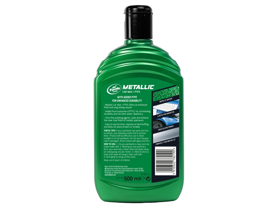 Turtle Wax 52653 Metallic Car Wax + PTFE 500ml