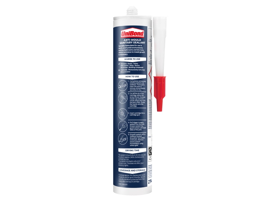 Unibond 2900057 Anti Mould Sealant Translucent 274g