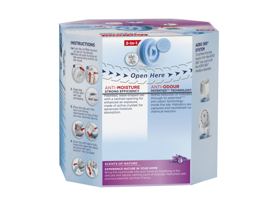 Unibond 2631291 Aero 360º Moisture Absorber Lavender Garden Refills