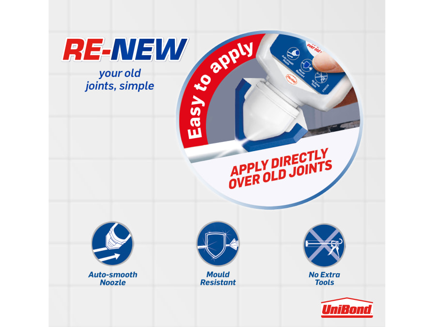 Unibond 2760633 White Silicone Sealant 80ml