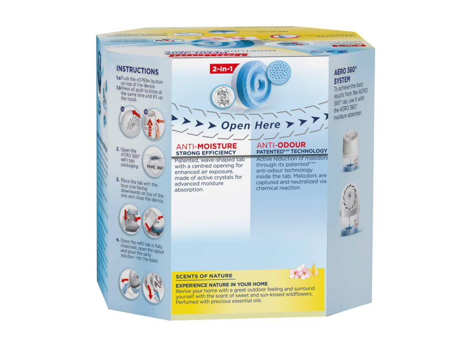 Unibond 2631292 Aero 360° Moisture Absorber Refills (Pack 2)