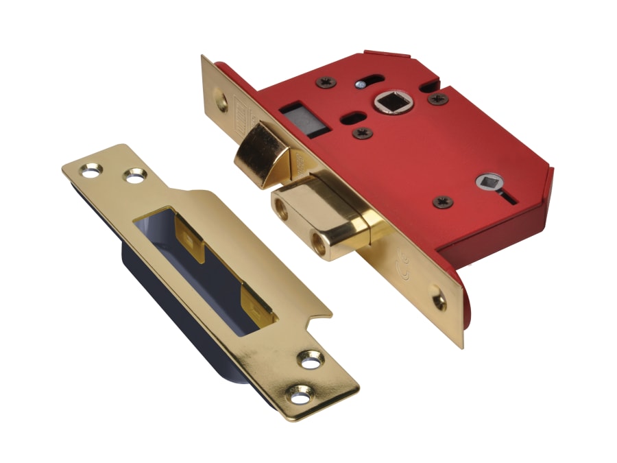 Union Y22WCSPB30 81mm Mortice Bathroom Lock Polished Brass