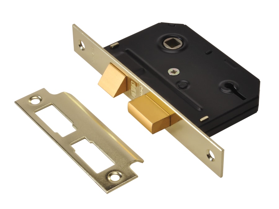 Union YESSLPB25 65mm Mortice Sashlock with Polished Brass