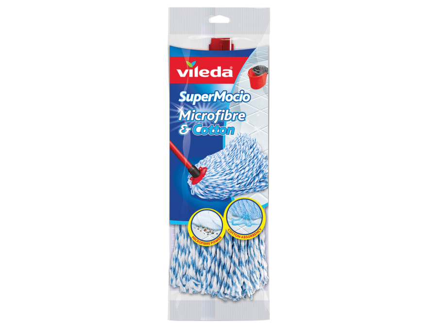 Vileda 151662 Supermocio Microfibre & Cotton Refill