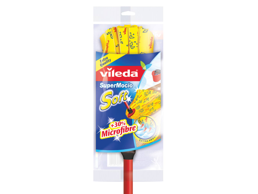 Vileda 141996 SuperMocio Soft Mop Head & Handle