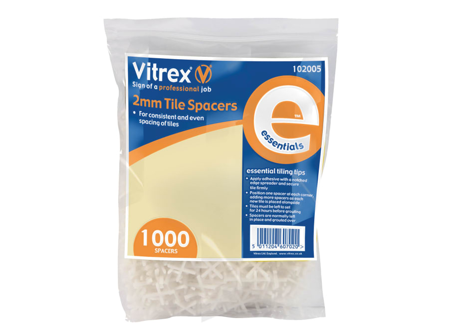 Vitrex 102005 Tile Spacers 2mm Pack 1000