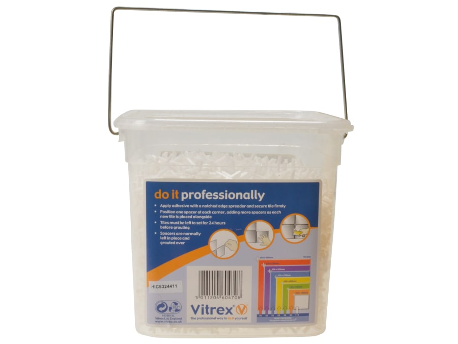 Vitrex 10202600V 2.5mm Wall Tile Spacers (Pack 3000)