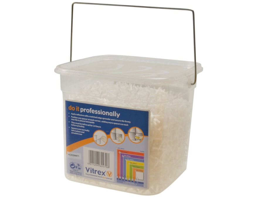 Vitrex 10202600V 2.5mm Wall Tile Spacers (Pack 3000)
