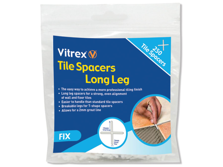 Vitrex LLS4250 4mm Long Leg Spacer Pack 250