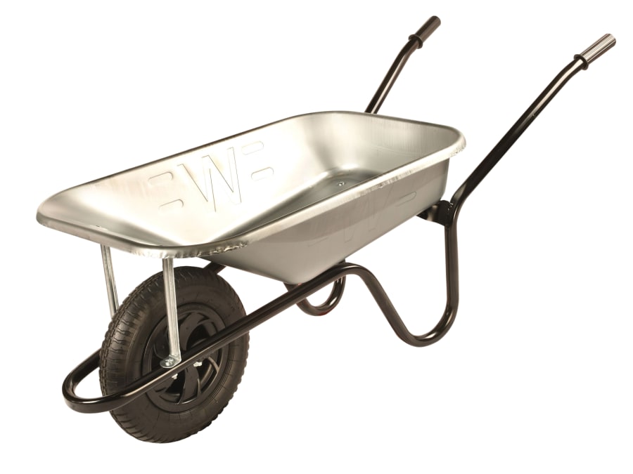 Walsall CGVP 85L Galvanised Contractor Wheelbarrow with Pneumatic Tyre