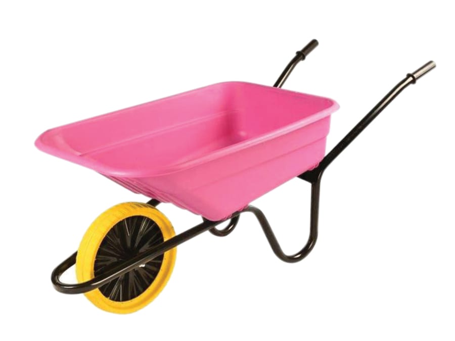 Walsall SHPINKPP 90L Pink Polypropylene Wheelbarrow with Puncture Proof Tyre
