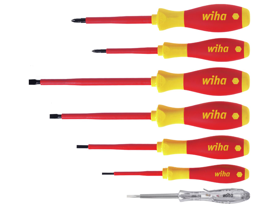 Wiha 00834 SoftFinish Electric Screwdriver Set 7 Piece