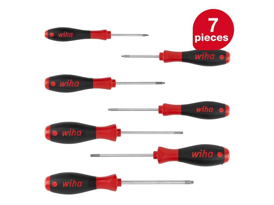 Wiha 01299 SoftFinish Torx Screwdriver Set 7 Piece