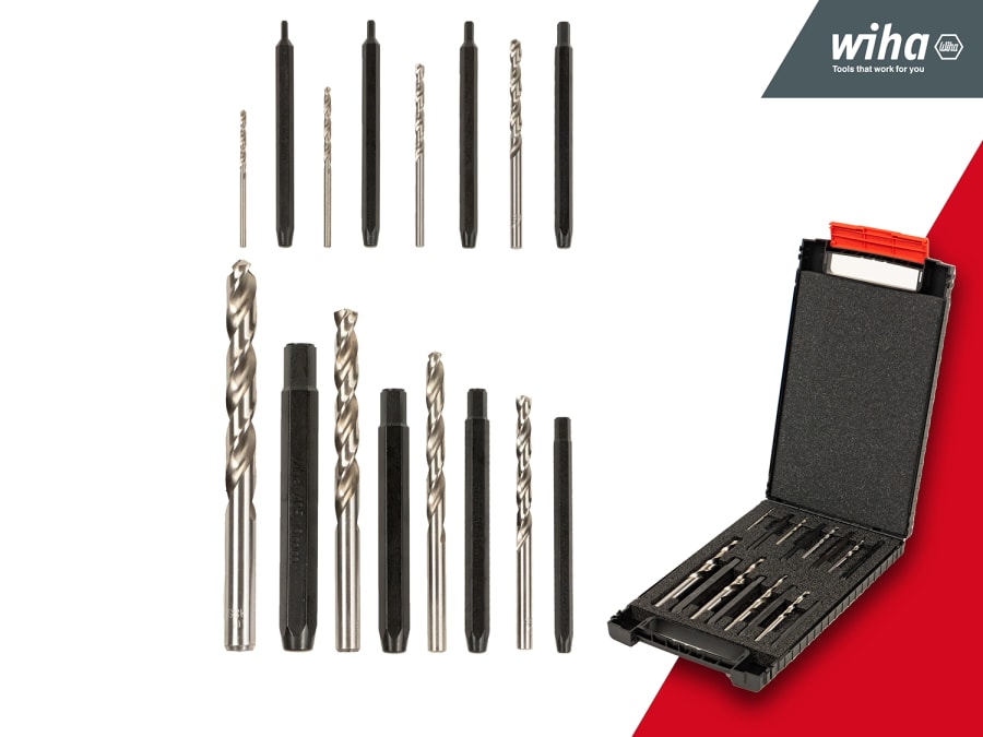 Wiha 03988 Screw Extractor Set 16 Piece