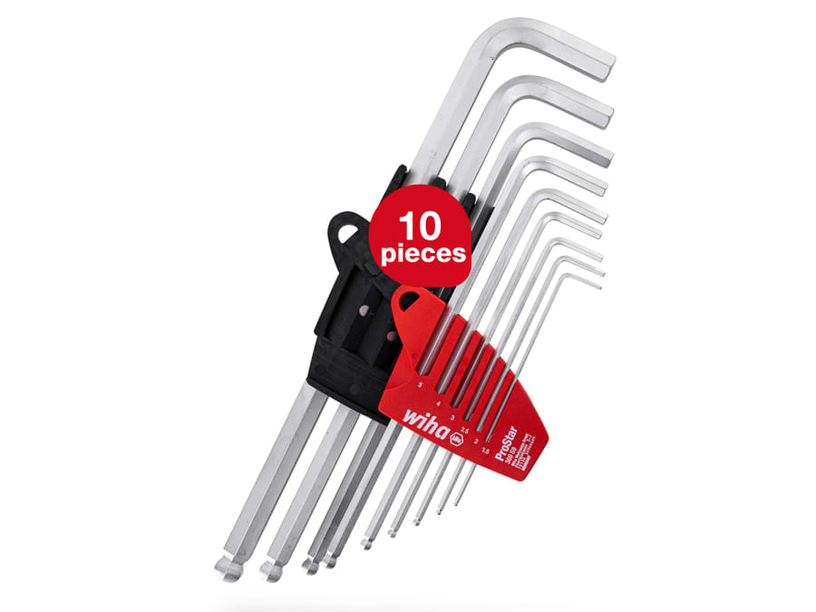Wiha 07192 Hex Ball End L-key Set 9 Piece