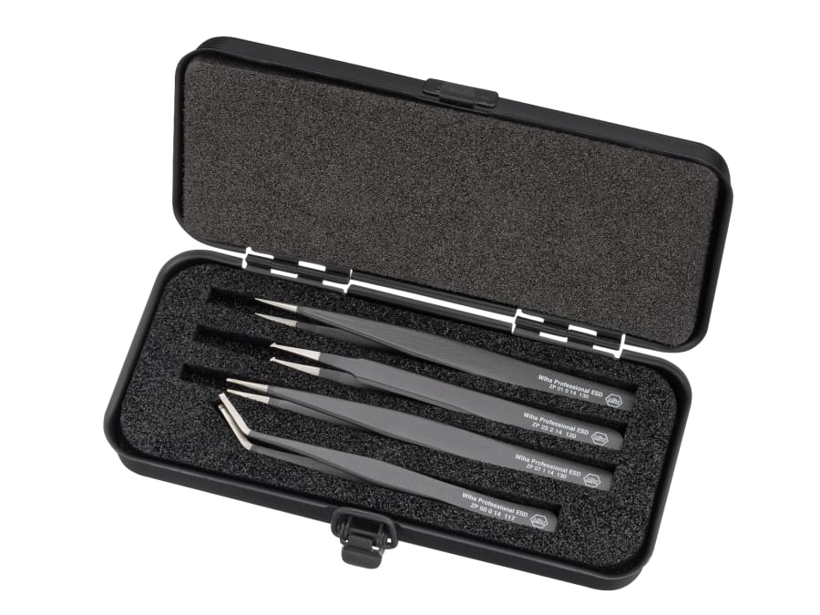 Wiha 32349 ESD Tweezer Set 4 Piece