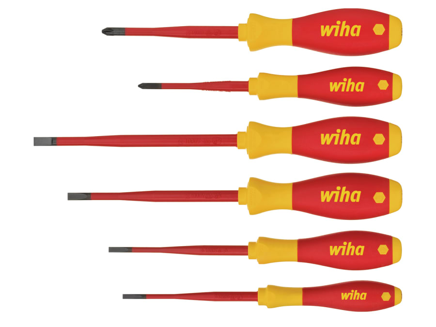 Wiha 35389 SoftFinish Electric Slimfix Screwdriver Set 6 Piece