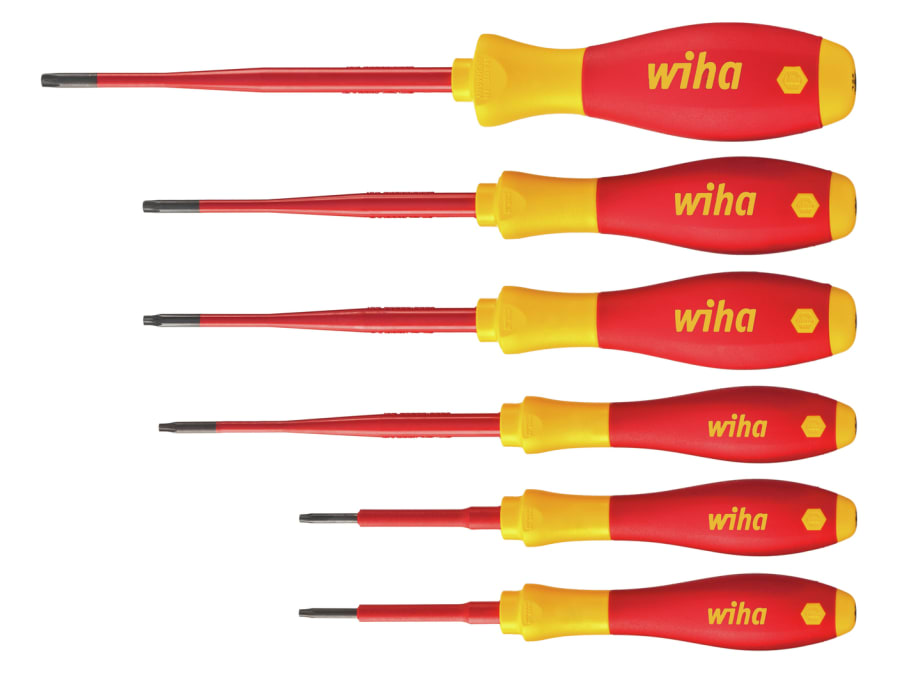 Wiha 36558 SoftFinish Electric SlimFix TORX Screwdriver Set 6 Piece