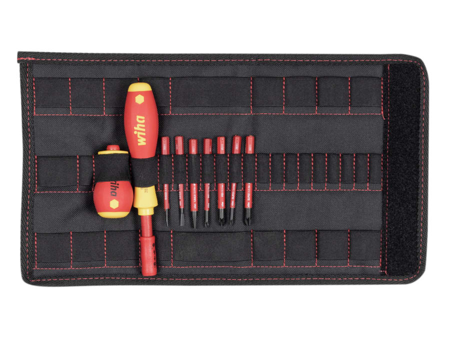 Wiha 41233 SoftFinish Electric SlimVario Screwdriver Set 10 Piece