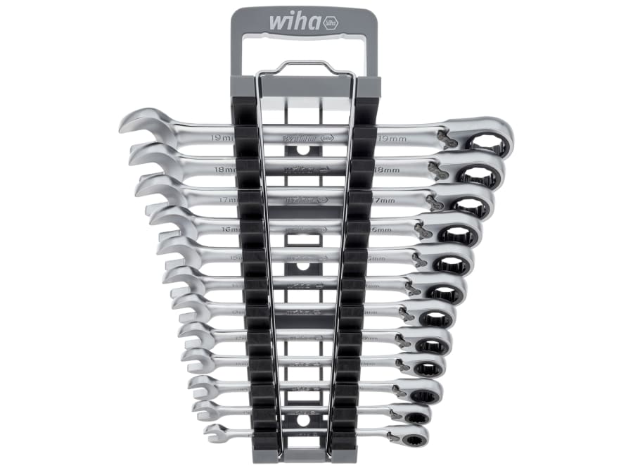 Wiha 44661 Ring Ratchet Spanner Set 12 Piece