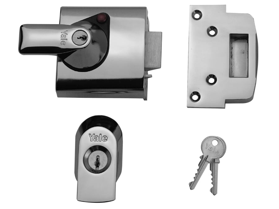 Yale Locks Yale 63001E11 BS1 Nightlatch 60mm Backset Chrome