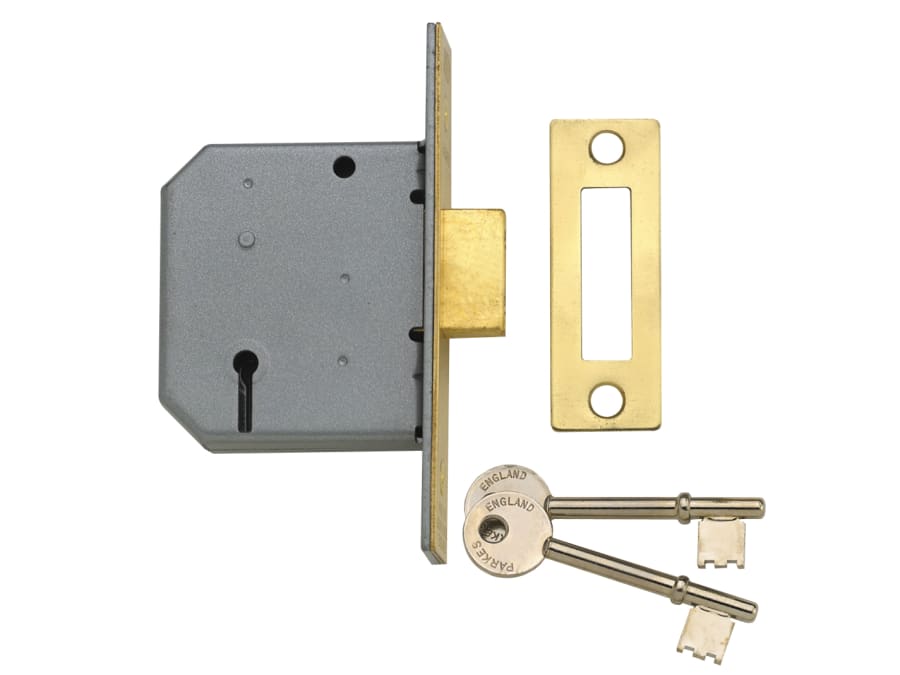Yale Locks 650322E11 3 Lever Mortice Deadlock Polished Chrome 65mm