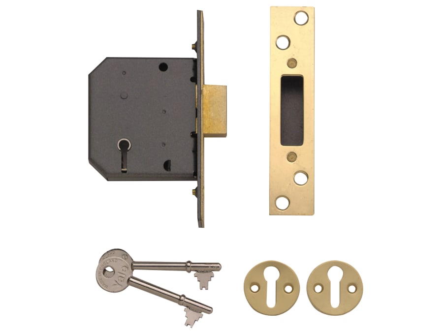 Yale Locks Yale 650552E11 5 Lever Mortice Deadlock 67mm Polished Brass