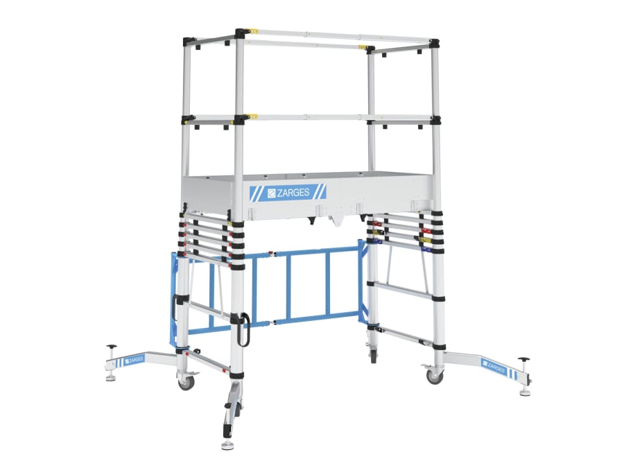 Zarges TT002 Aluminium Telescopic Scaffold Tower with Toeboards