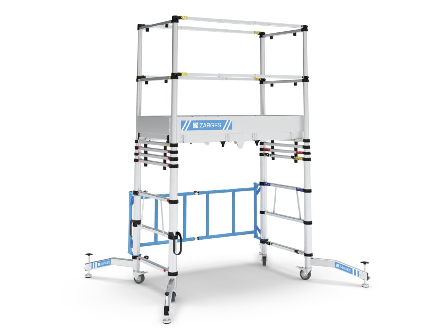 Zarges TT002 Aluminium Telescopic Scaffold Tower with Toeboards