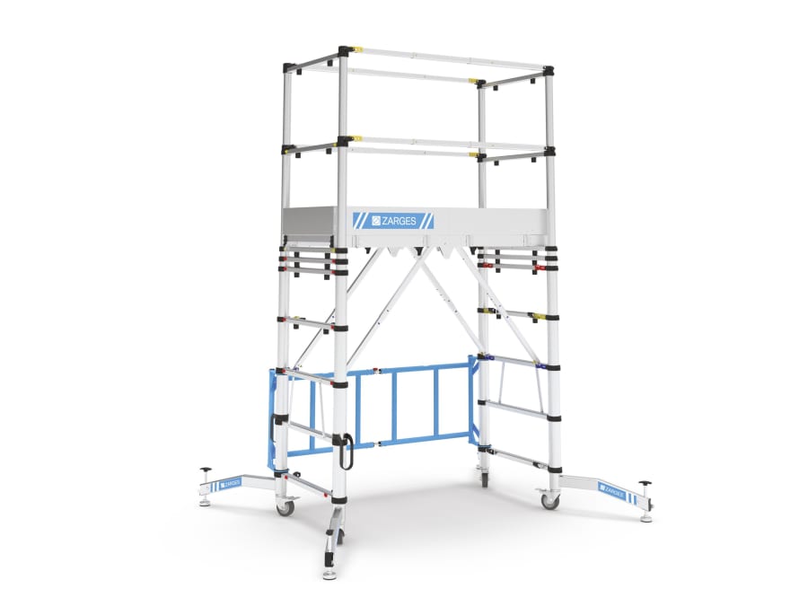 Zarges TT002 Aluminium Telescopic Scaffold Tower with Toeboards