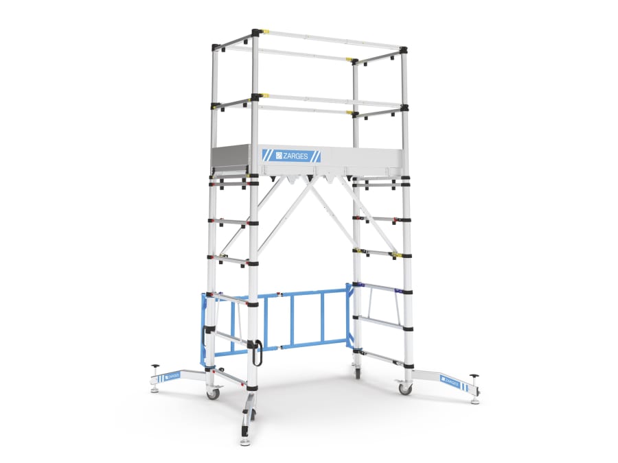 Zarges TT002 Aluminium Telescopic Scaffold Tower with Toeboards