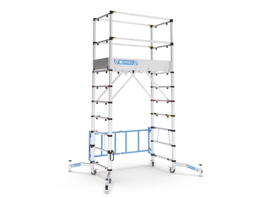 Zarges TT002 Aluminium Telescopic Scaffold Tower with Toeboards