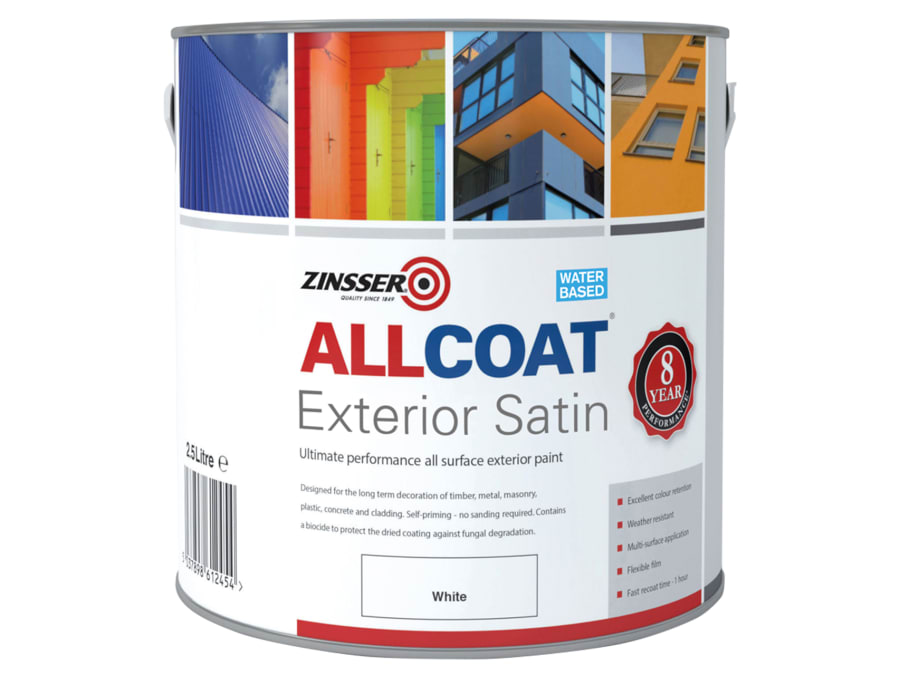 Zinsser ZN7200002C1 Allcoat Exterior White 2.5 Litre