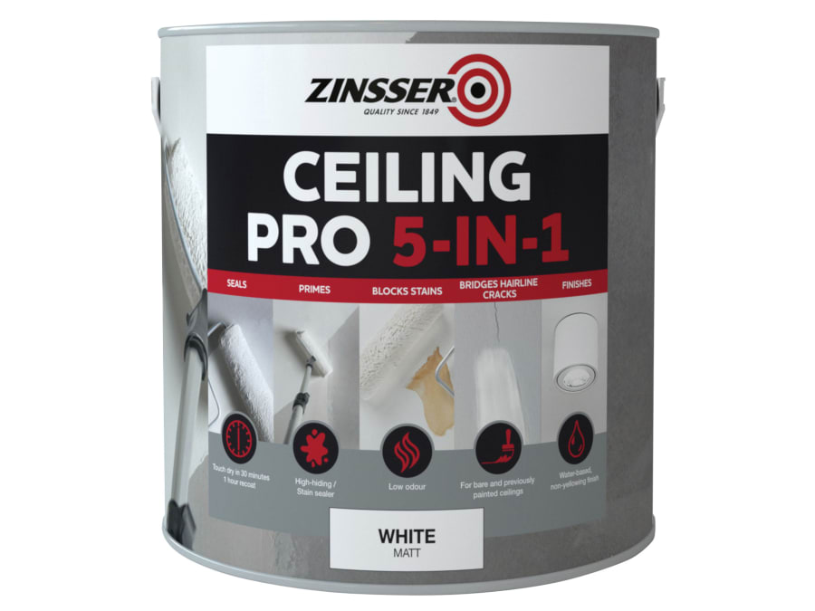 Zinsser ZN7380002C1 Ceiling Pro 5 - in - 1 2.5 Litre