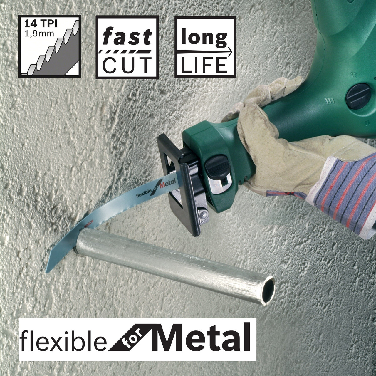 Bosch S1122BF 225mm 14 TPI Metal Reciprocating Saw Blade (Pack of 5)