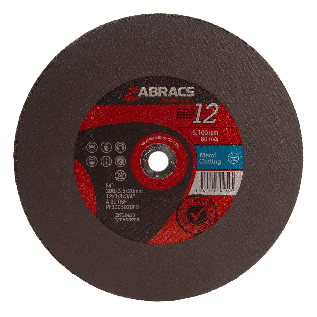 Abracs PF3003020FM Proflex 300 × 3.5 × 20mm Metal Cutting Disc (Pack of 25)