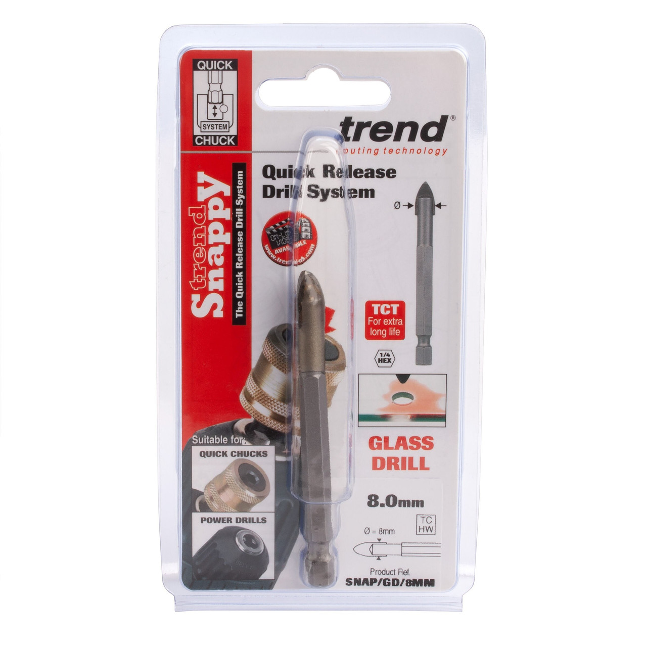 Trend SNAPGD8MM 8mm Glass Drill Bit