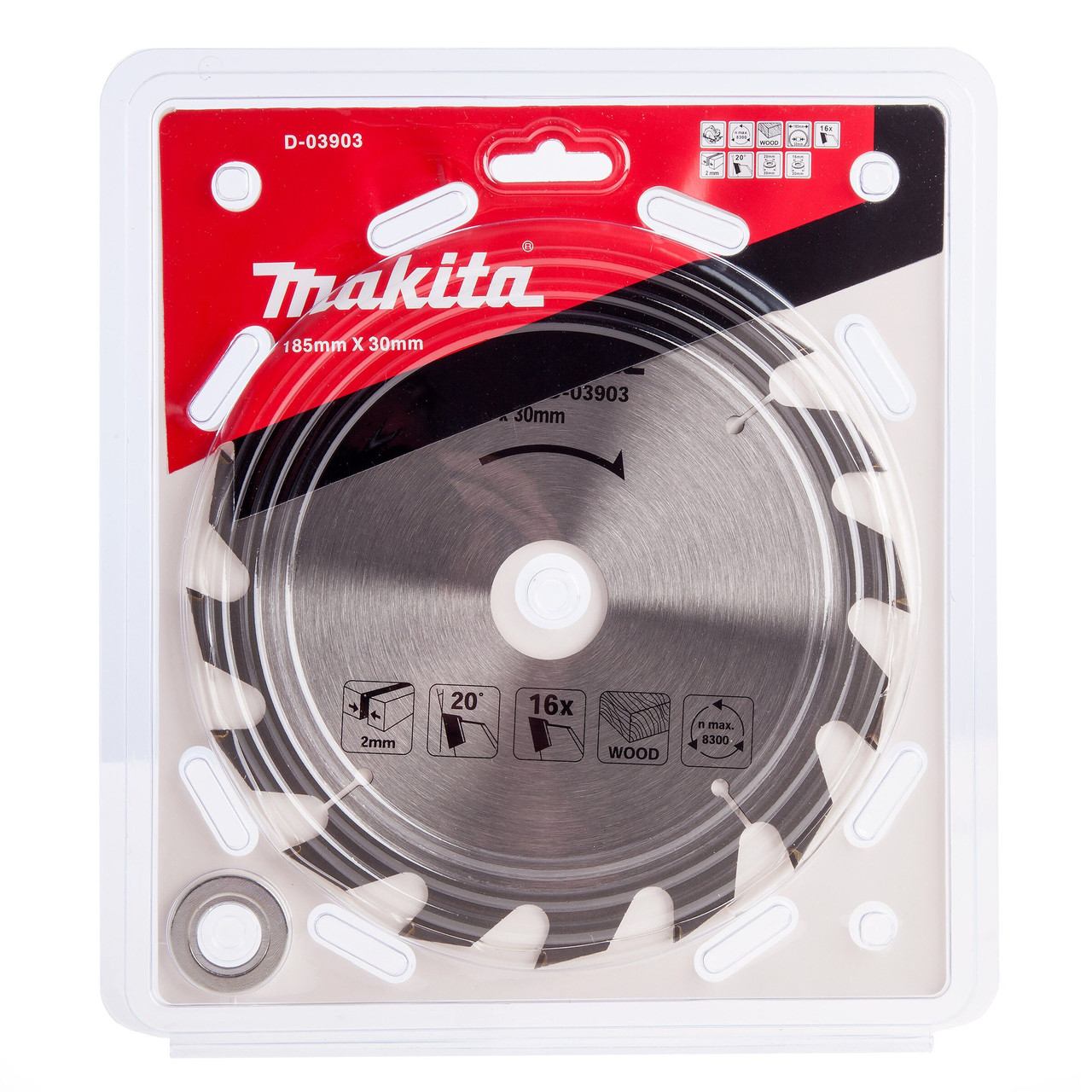 Makita D03903 185 × 30mm × 16T Circular Saw Blade for Wood