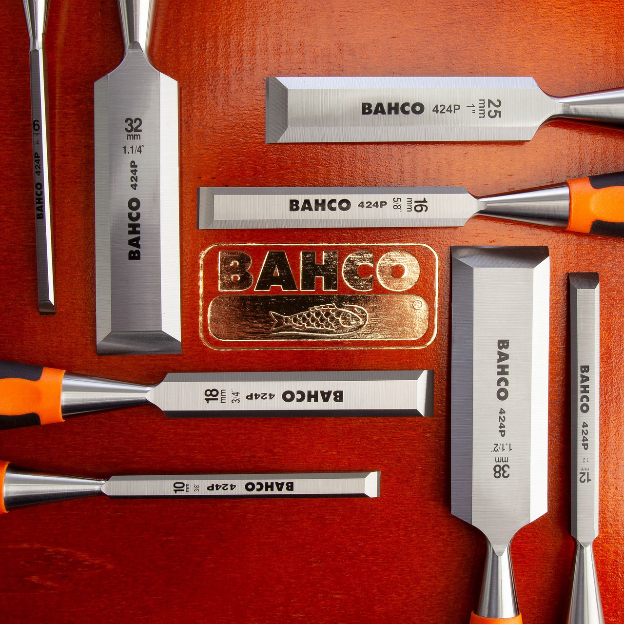 Bahco 424PS8EUR 8 Piece Bevel Edge Chisel Set