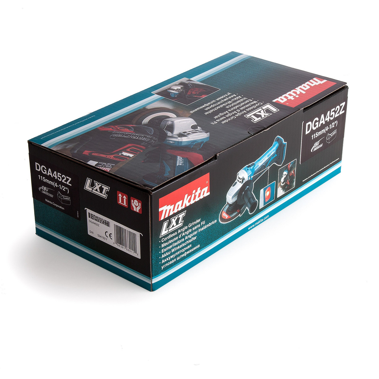 Makita DGA452Z 18V LXT Angle Grinder 115mm