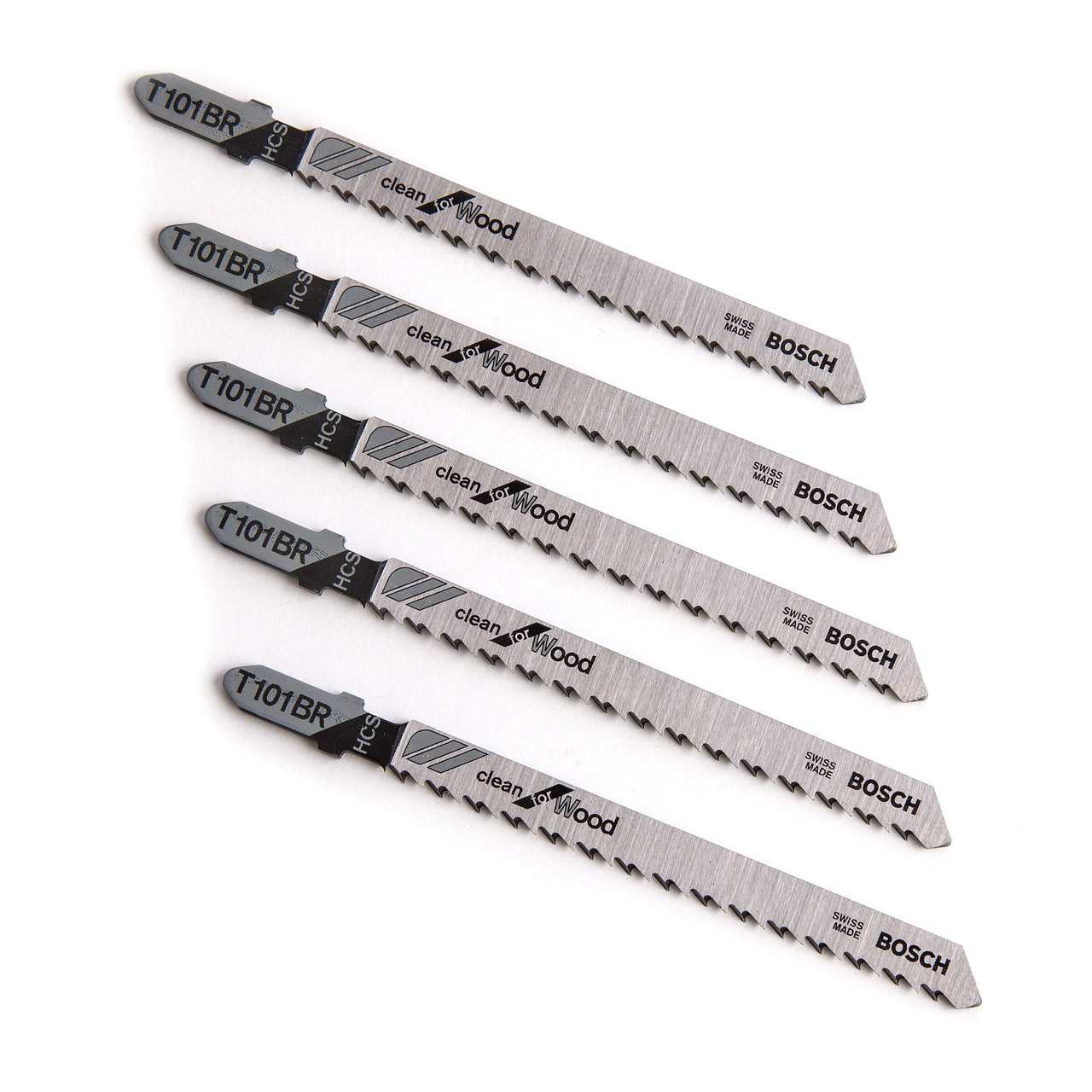 Bosch T101BR 100mm Jigsaw Blade for Wood Pack of 5