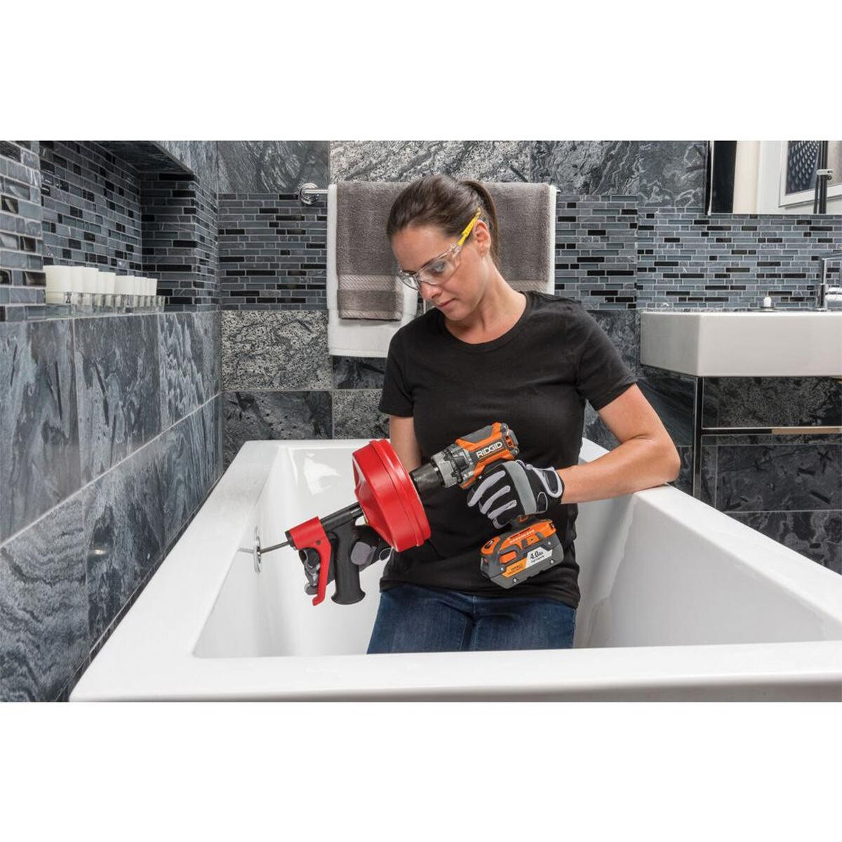 Ridgid 57043 Power Spin Drain Cleaner with Autofeed Trigger