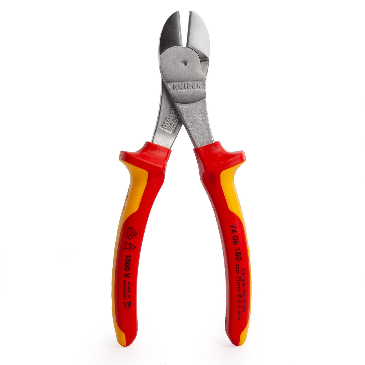 Knipex 7406180SB 180mm VDE High Leverage Diagonal Cutter