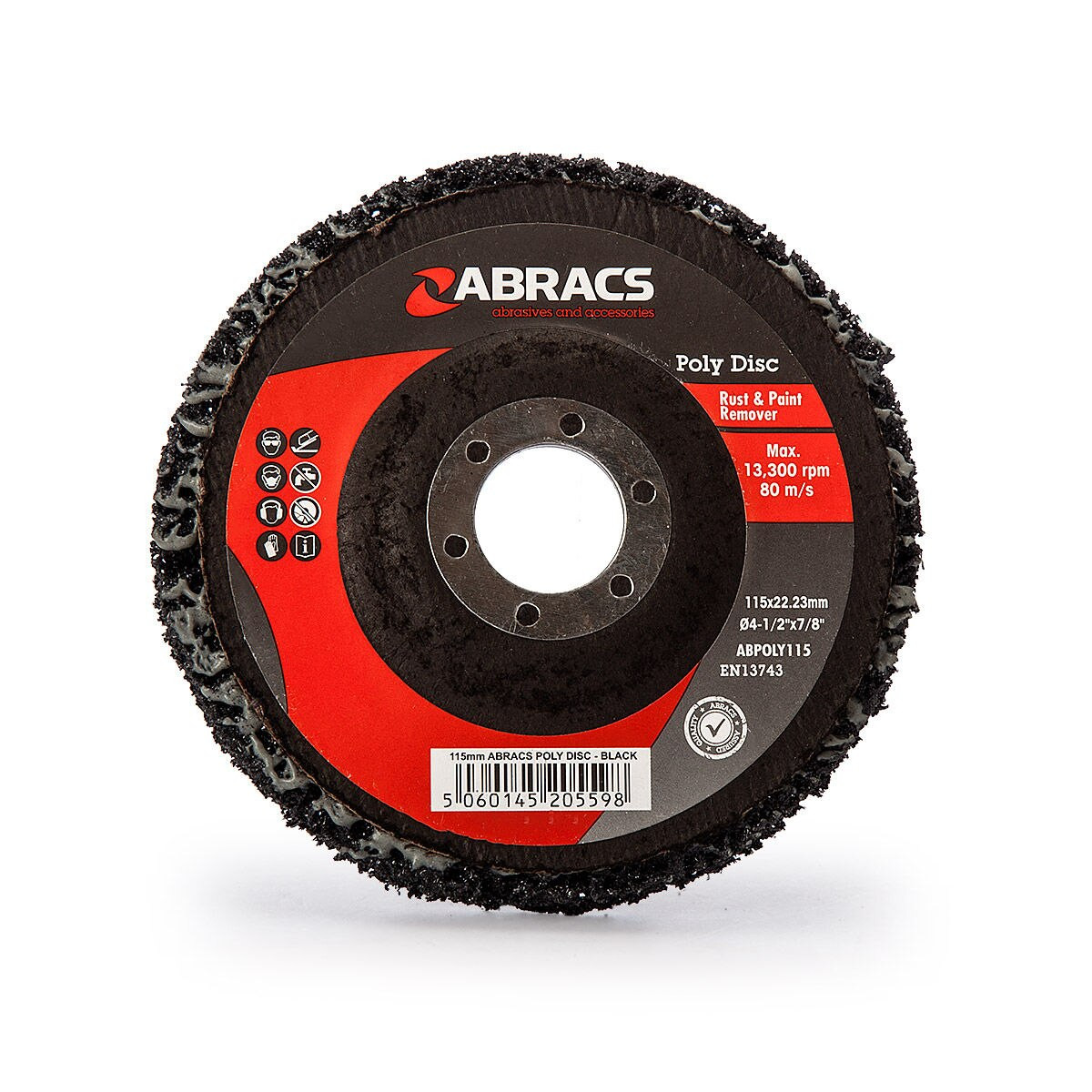 Abracs ABPOLY115 Expert Black Poly Disc 115mm