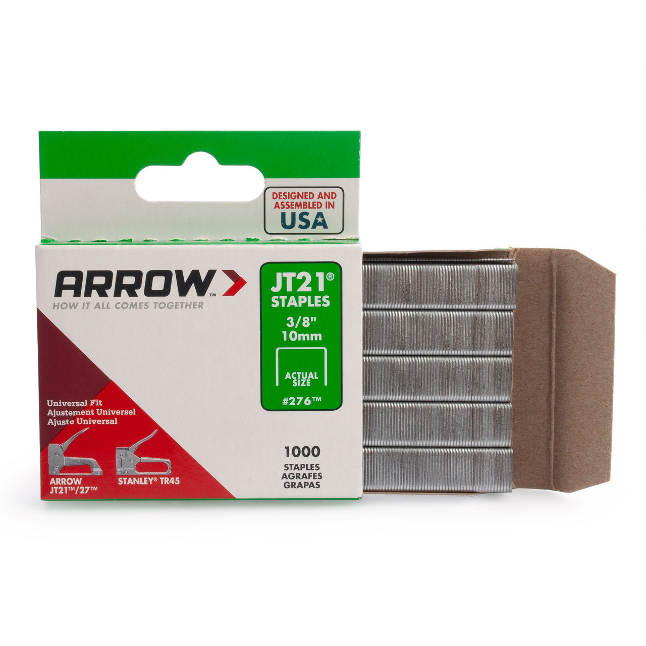 Arrow A276 JT21 Light-Duty Staples 10mm