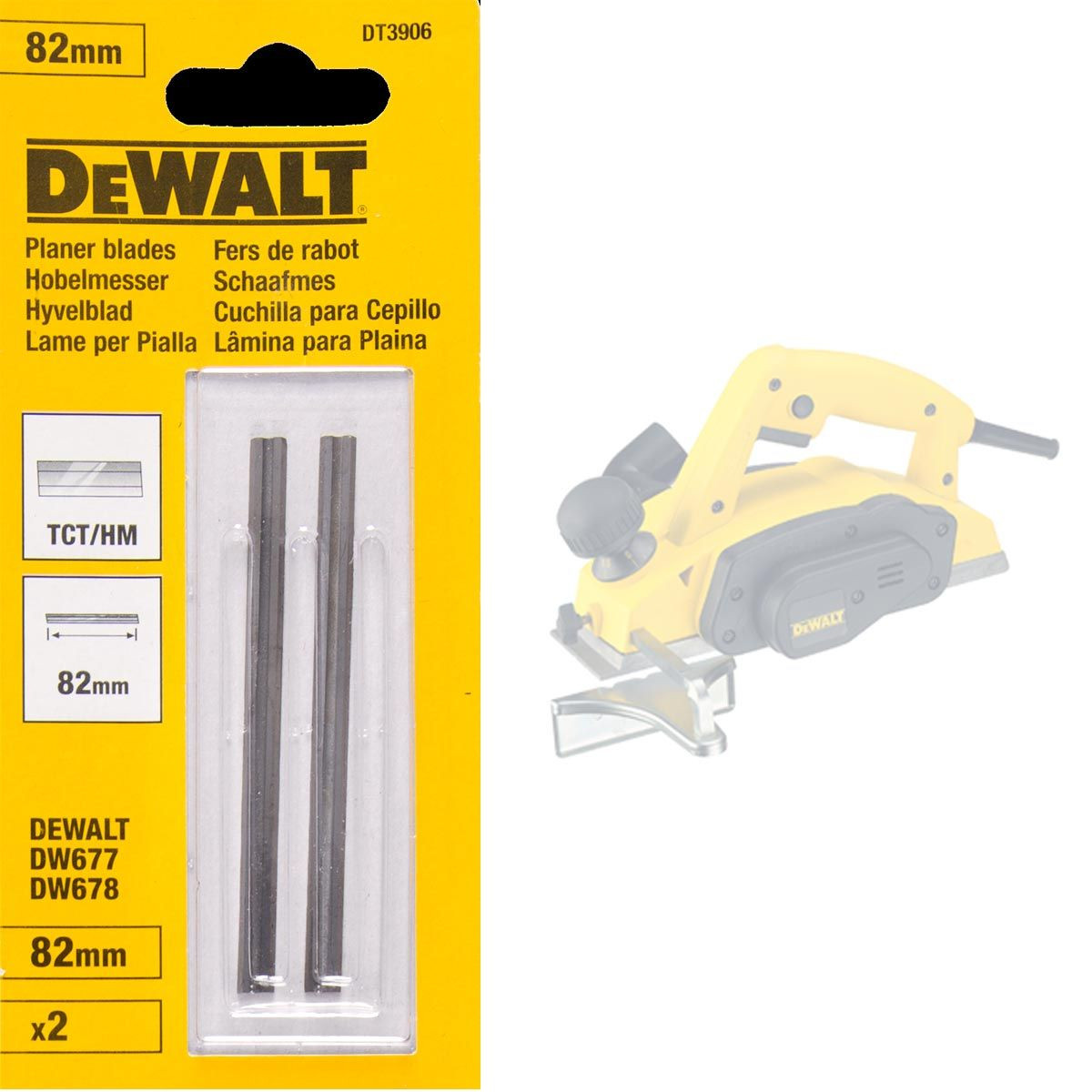 Dewalt DT3906 82mm TCT Reversible Planer Blades