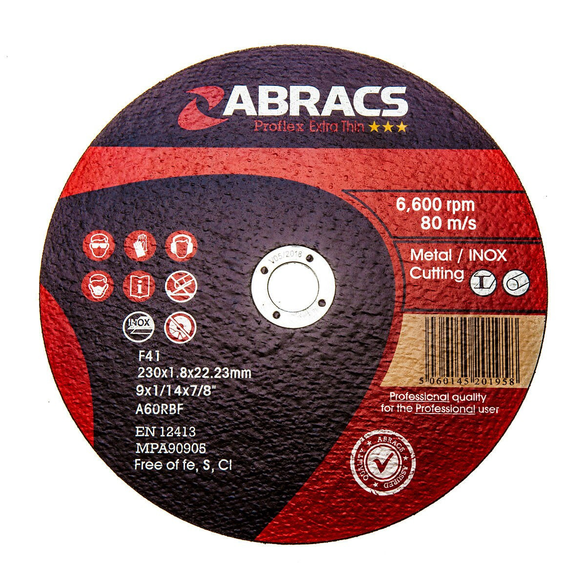 Abracs PFET23018FI Proflex 230 × 1.8 × 22mm Flat Extra Thin INOX Cutting Disc