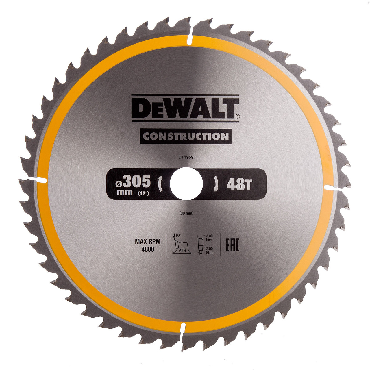 Dewalt DT1959 305mm x 30mm x 48T Construction Circular Saw Blade